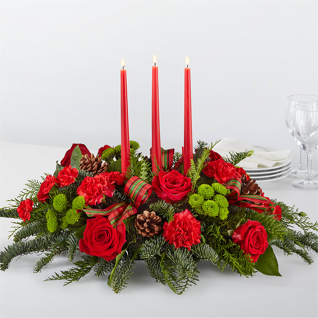 By the Candlelight Centerpiece – Flowers By Monica Kelly, Sebastian FL