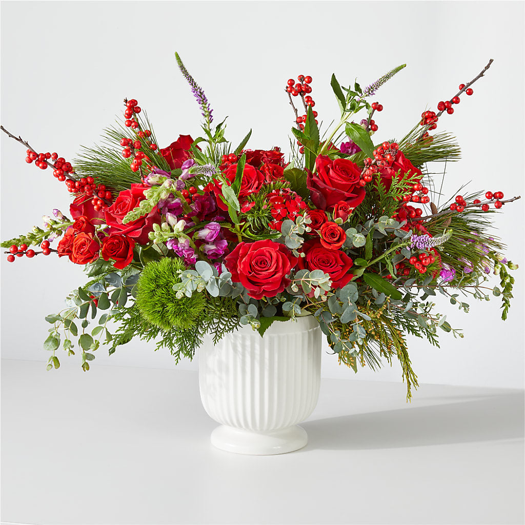 Big Red Bow Bouquet – Flowers By Monica Kelly, Sebastian FL
