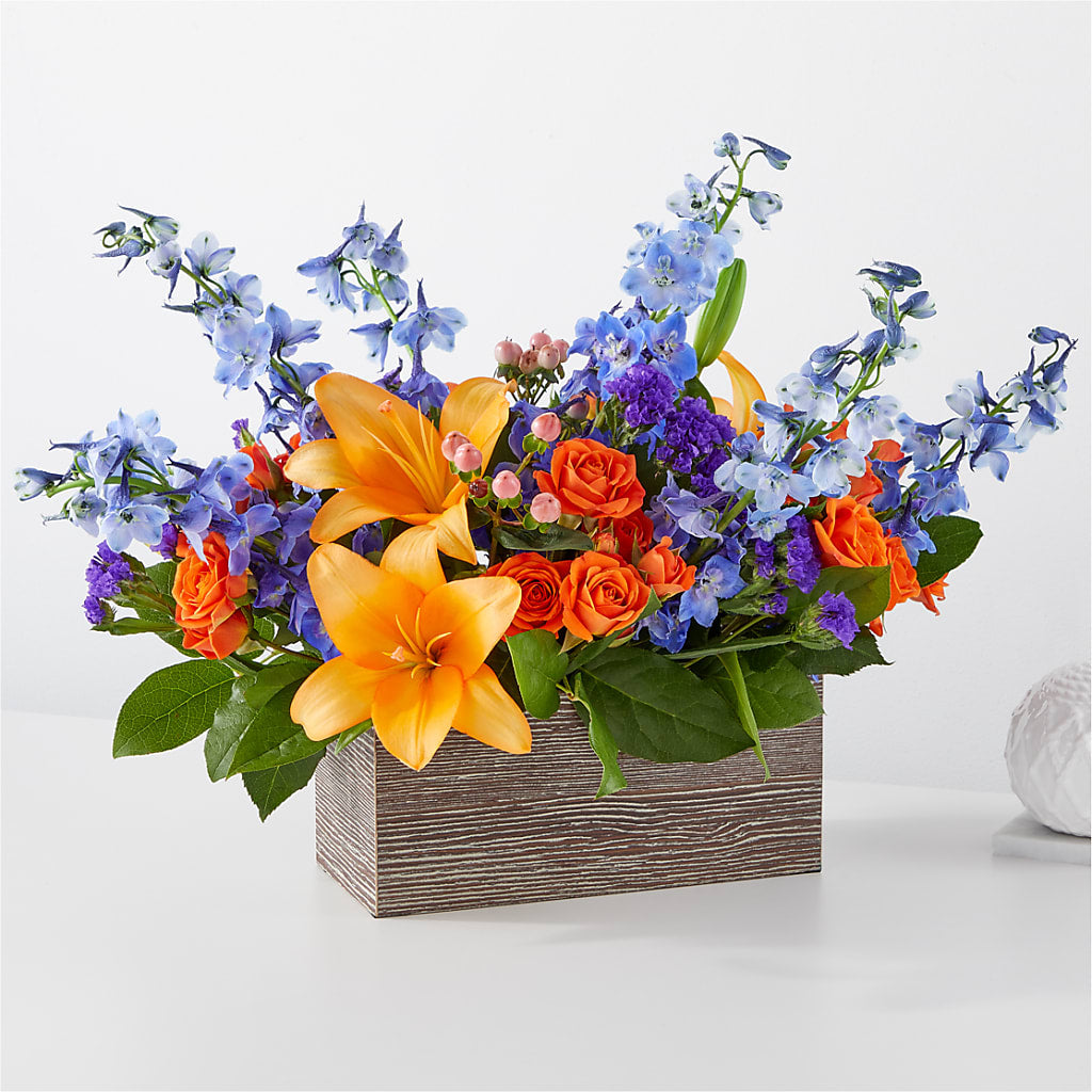 Radiant Citrus Box Bouquet – Flowers By Monica Kelly, Sebastian FL