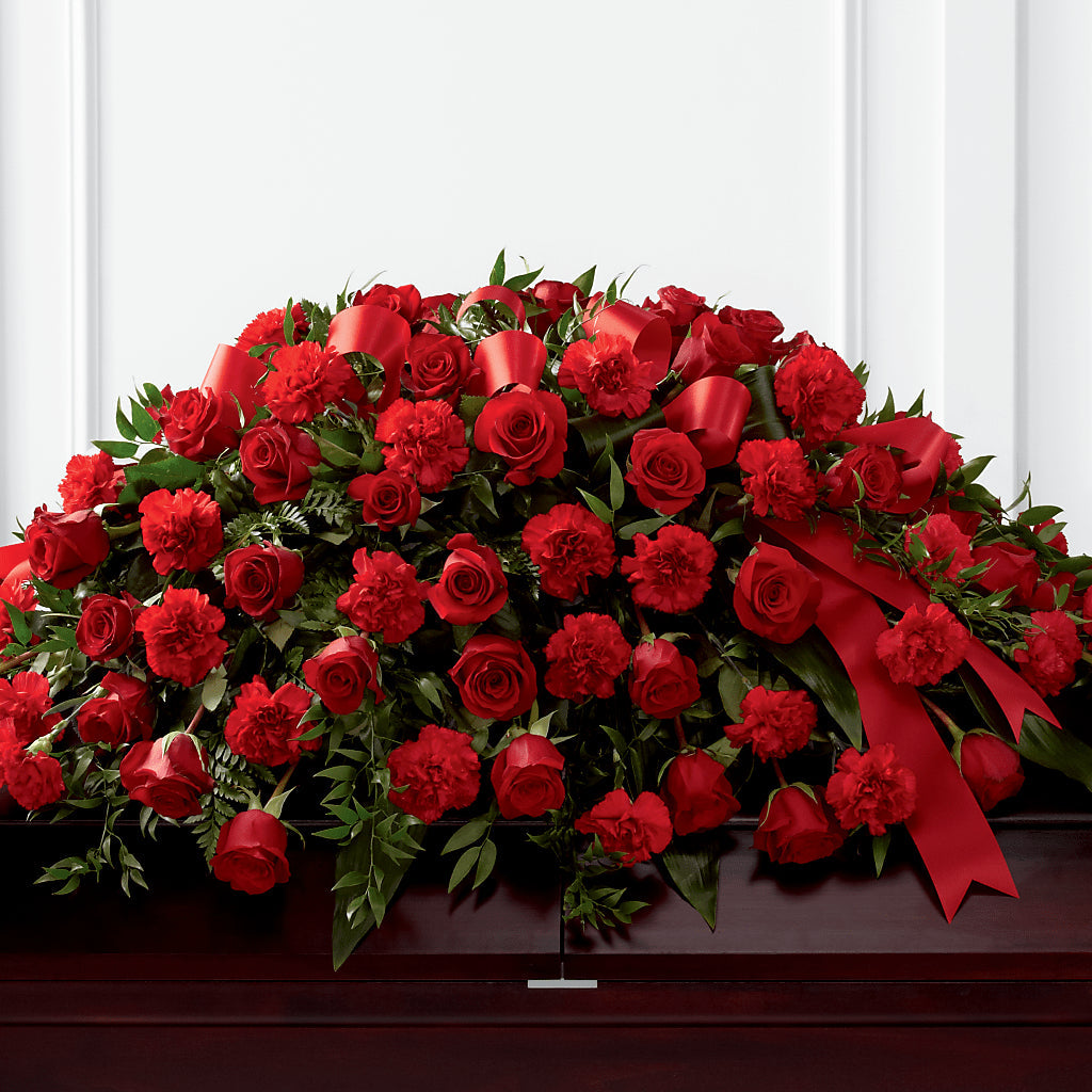 Tribute of Life Casket Spray – Flowers By Monica Kelly, Sebastian FL