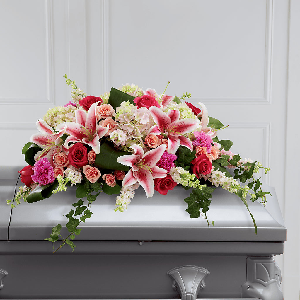 Splendid Grace Casket Spray – Flowers By Monica Kelly, Sebastian FL