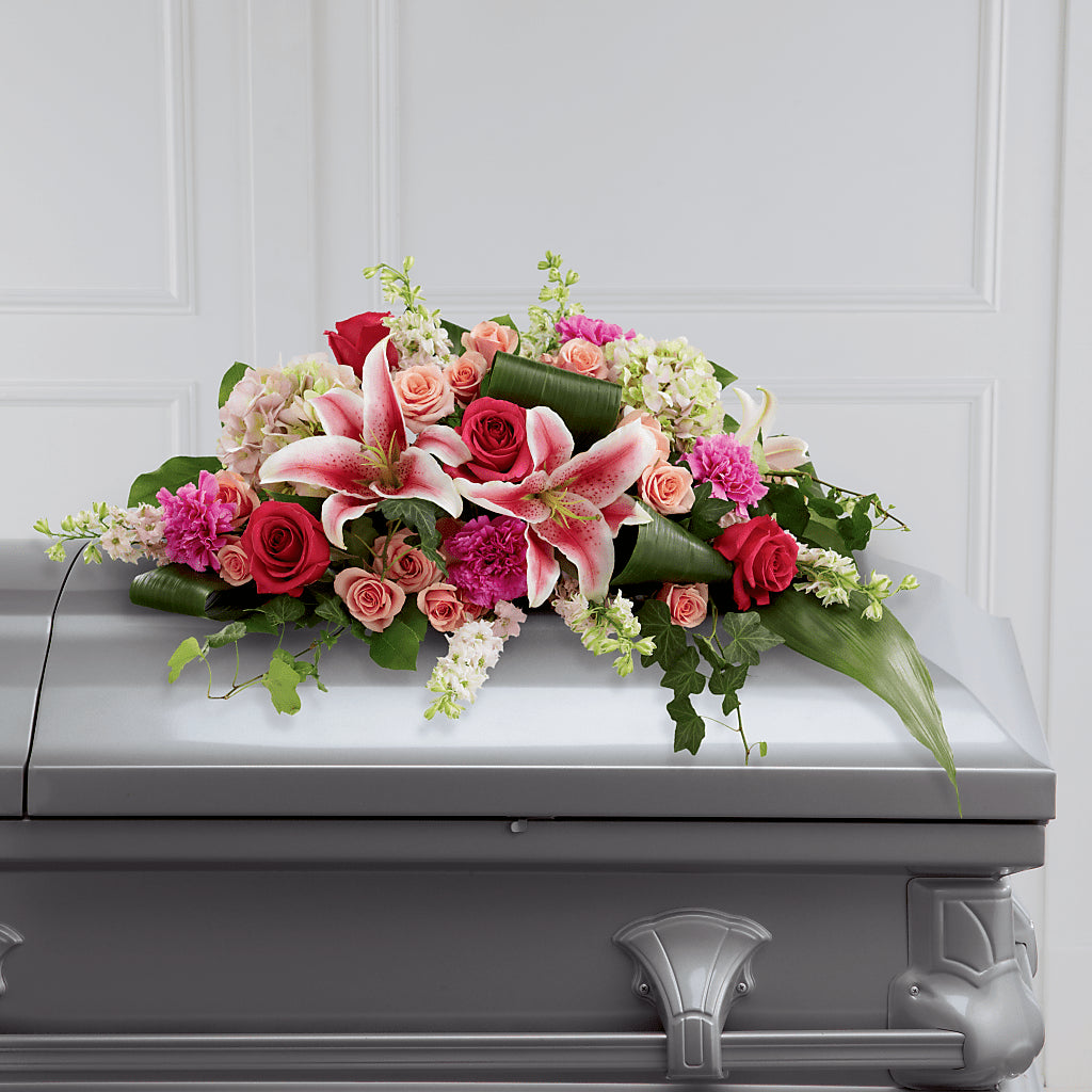 Splendid Grace Casket Spray – Flowers By Monica Kelly, Sebastian FL