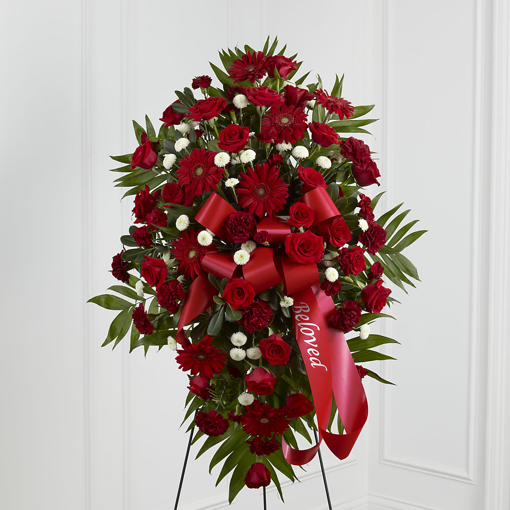 Treasured Memories Standing Spray – Flowers By Monica Kelly, Sebastian FL