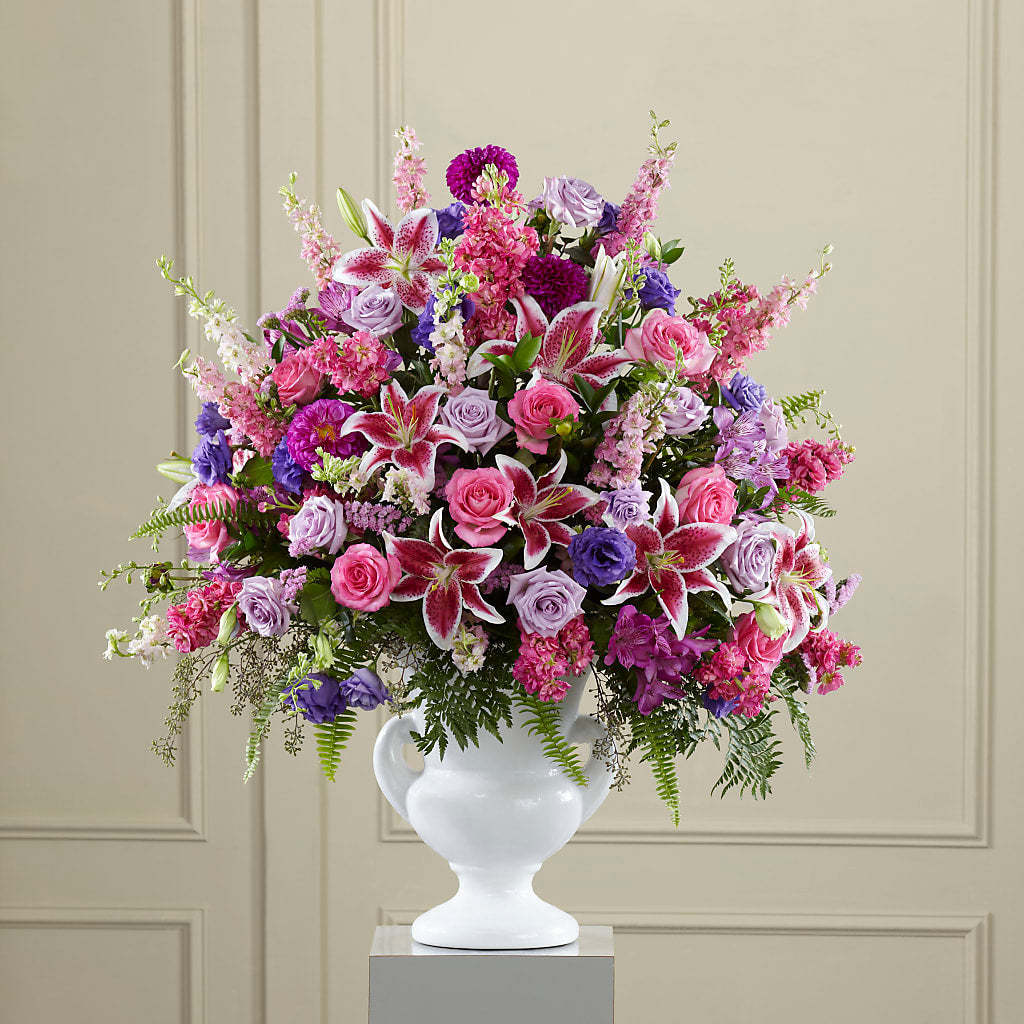Peaceful Tribute Arrangement – Flowers By Monica Kelly, Sebastian FL