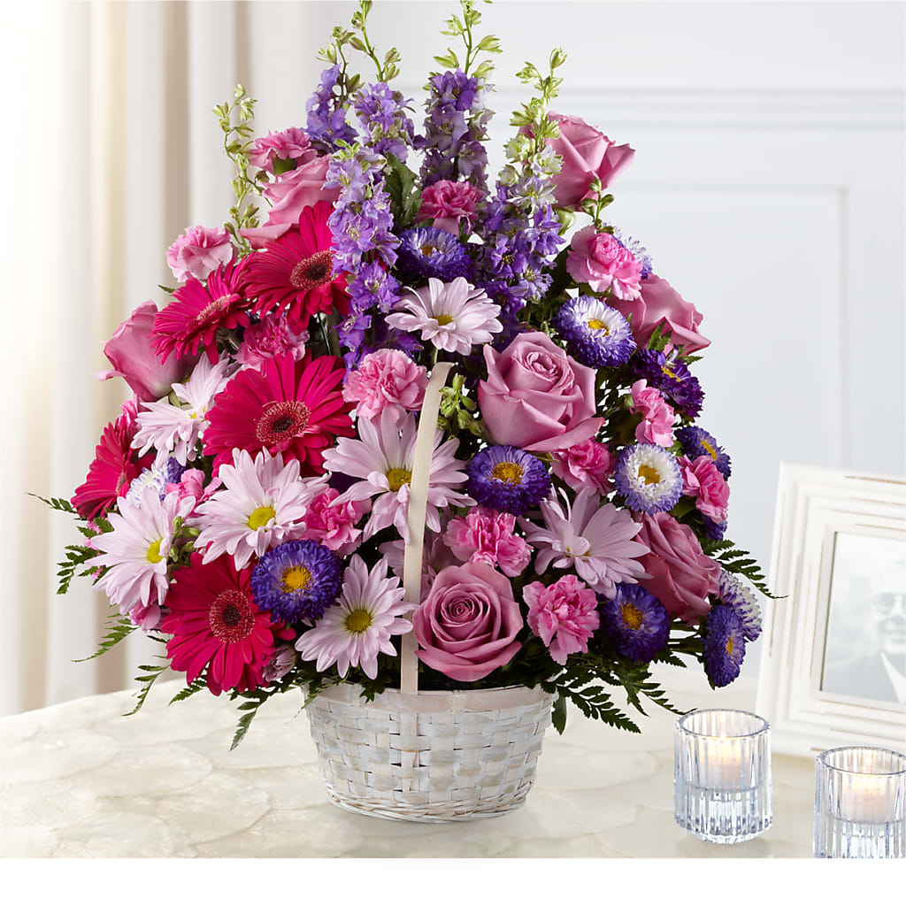 Pastel Peace Basket – Flowers By Monica Kelly, Sebastian FL