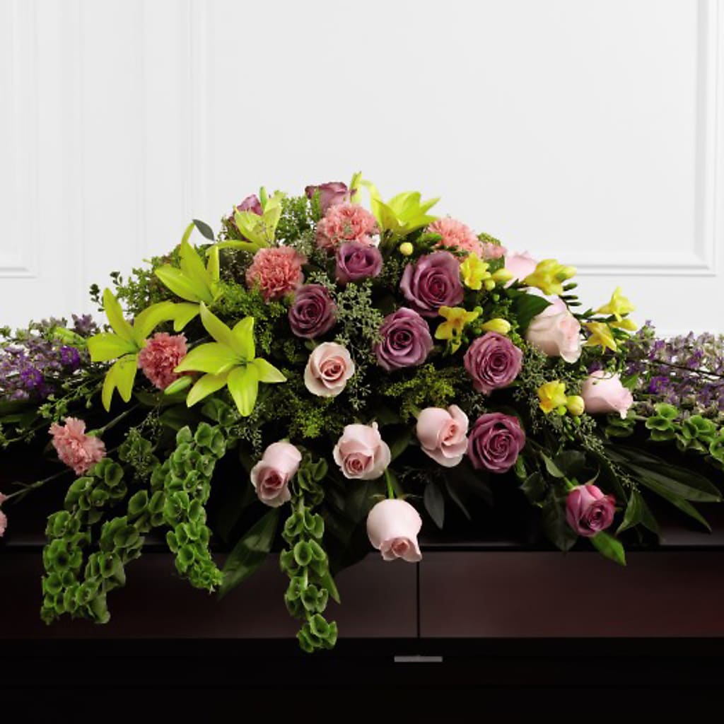 Forever Beloved Casket Spray – Flowers By Monica Kelly, Sebastian FL