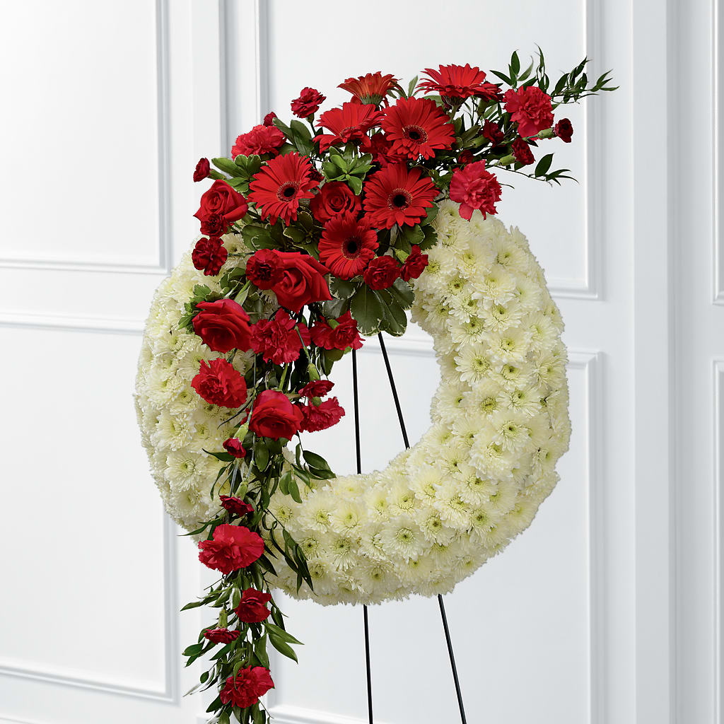 Graceful Tribute Wreath – Flowers By Monica Kelly, Sebastian FL