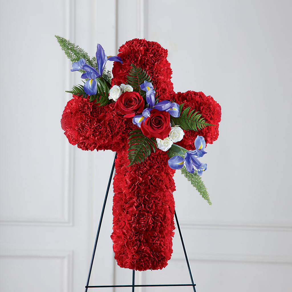 Faithful Hero Floral Cross – Flowers By Monica Kelly, Sebastian FL