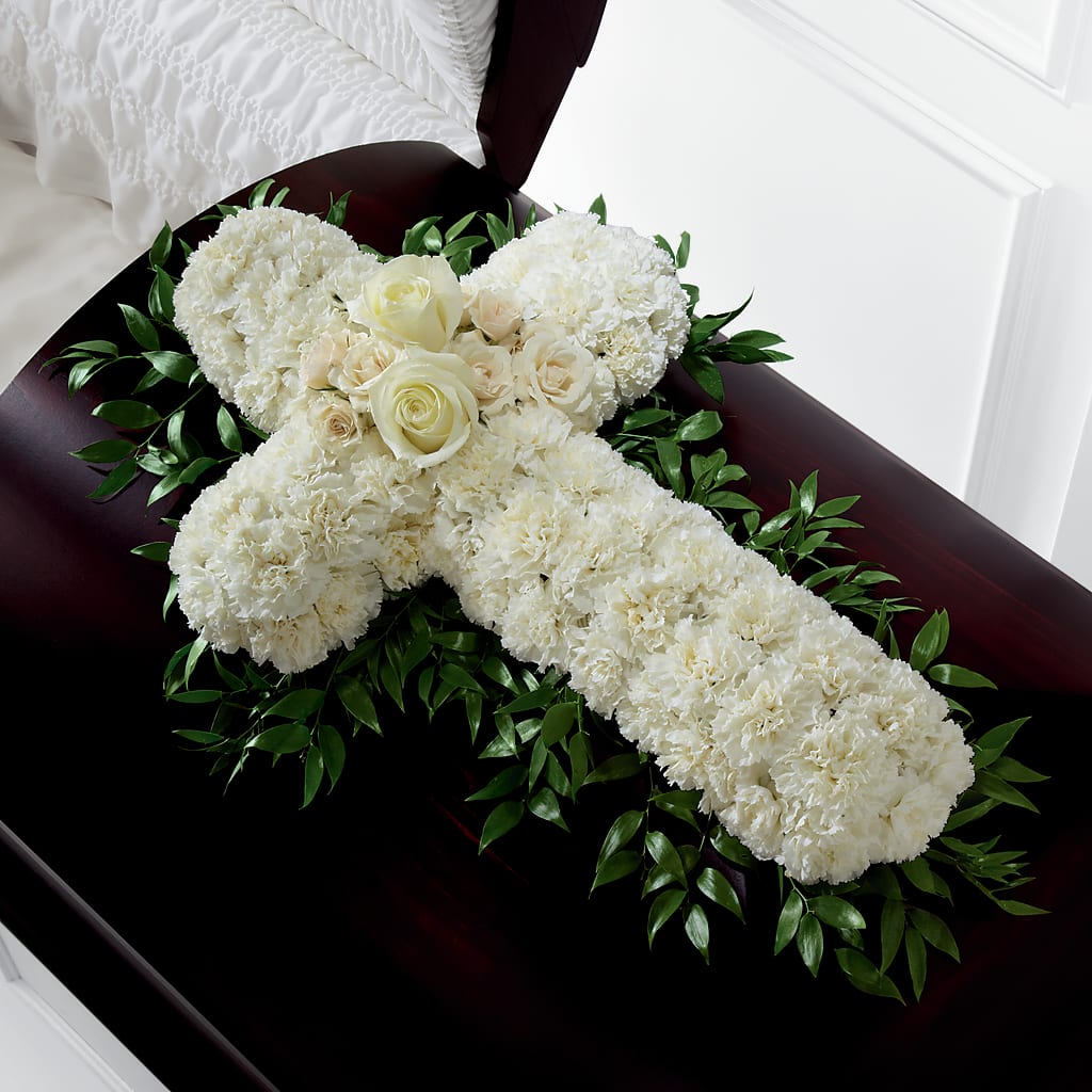 Peaceful Memories Casket Spray (Standard) – Flowers By Monica Kelly, Sebastian FL