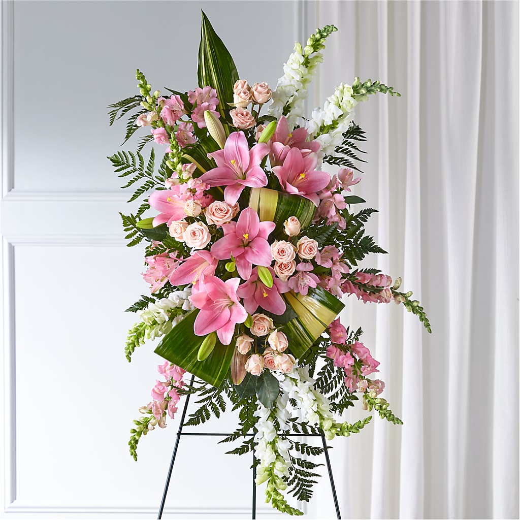 Elegant Embrace Standing Spray – Flowers By Monica Kelly, Sebastian FL
