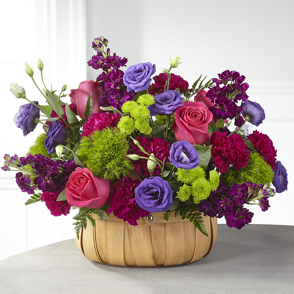 Serene Sanctuary Basket – Flowers By Monica Kelly, Sebastian FL