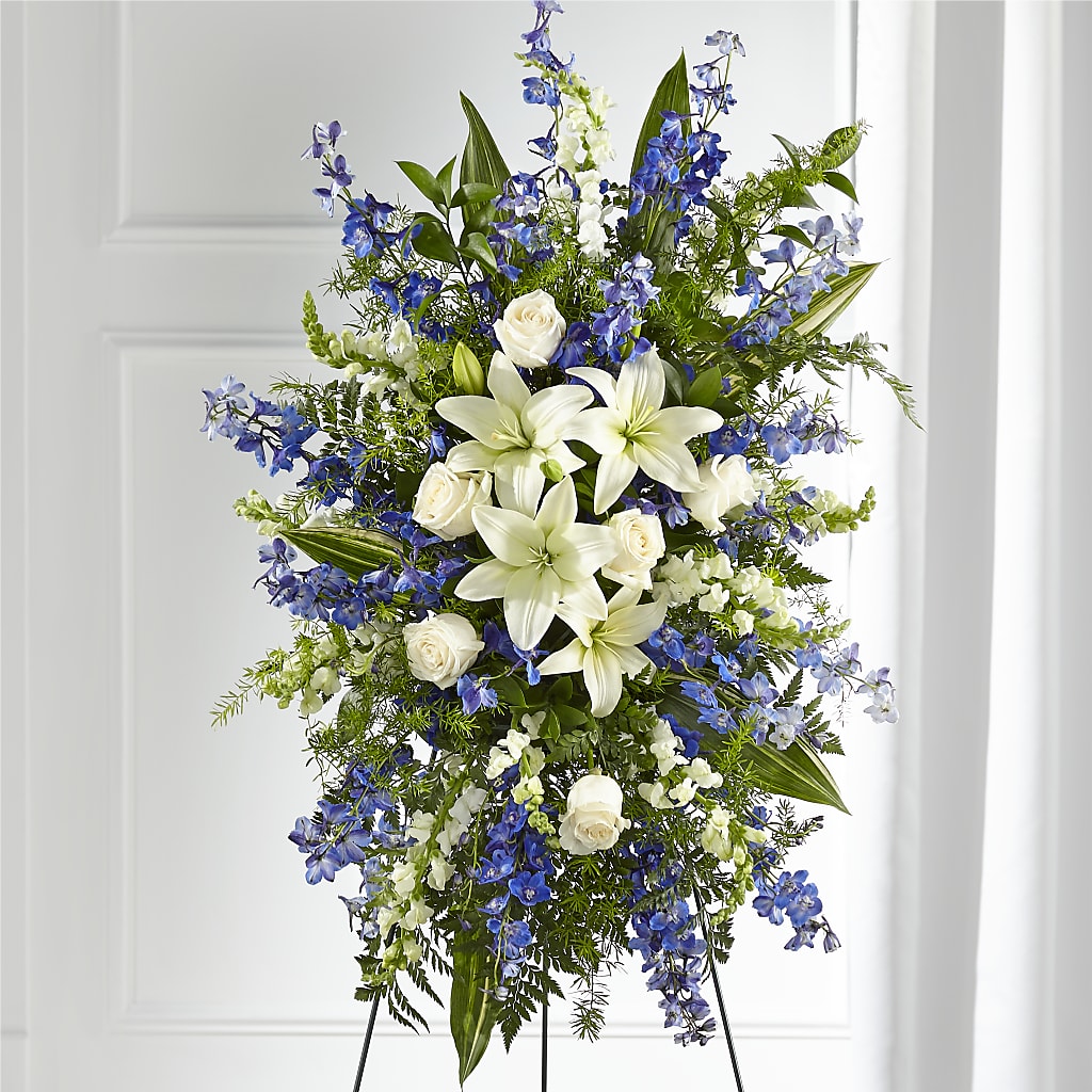 Faithful Friend Standing Spray – Flowers By Monica Kelly, Sebastian FL