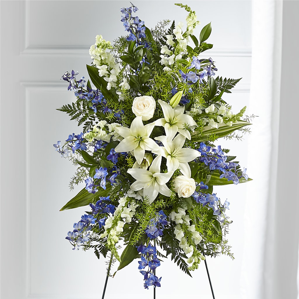 Faithful Friend Standing Spray – Flowers By Monica Kelly, Sebastian FL