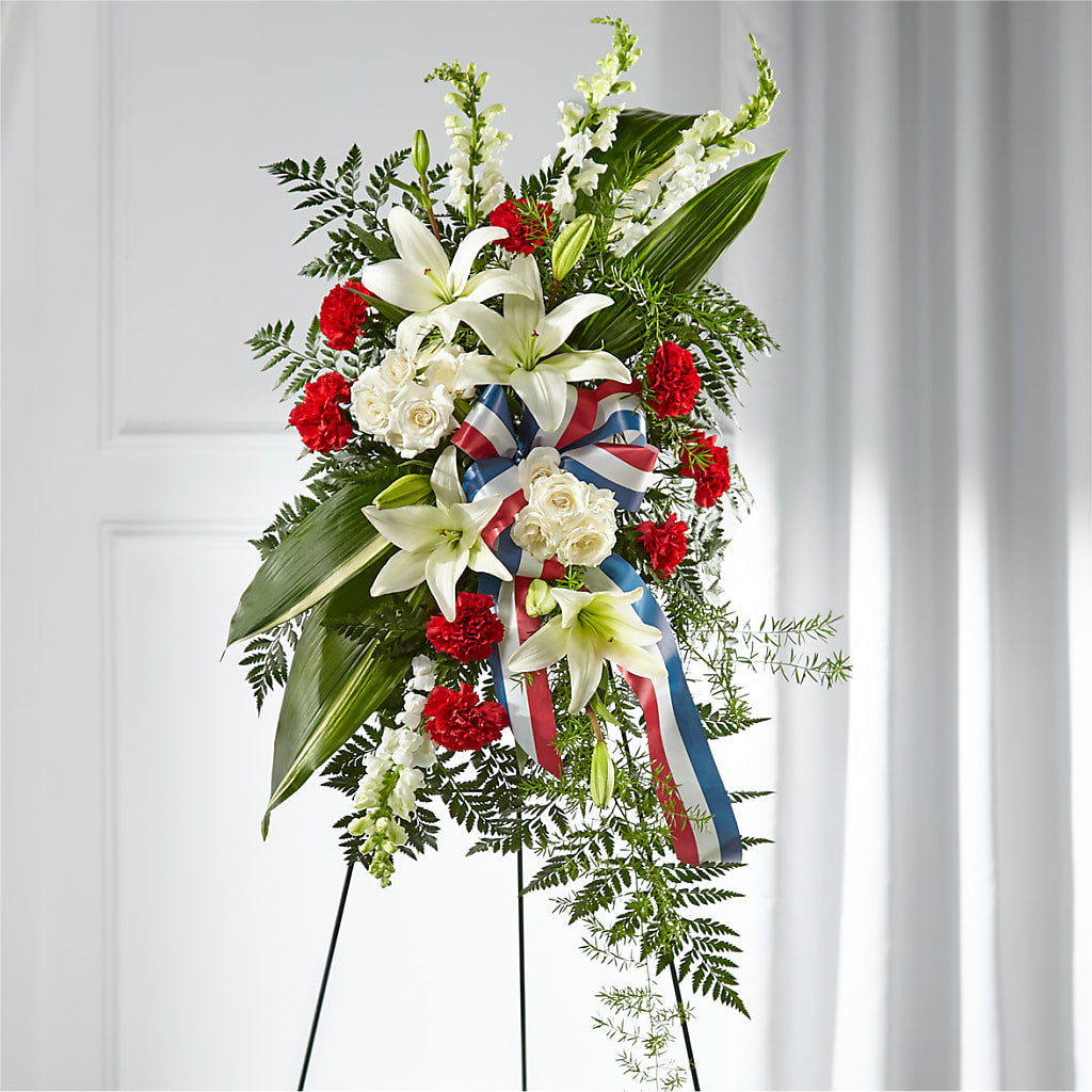 Stars of Life Standing Spray – Flowers By Monica Kelly, Sebastian FL
