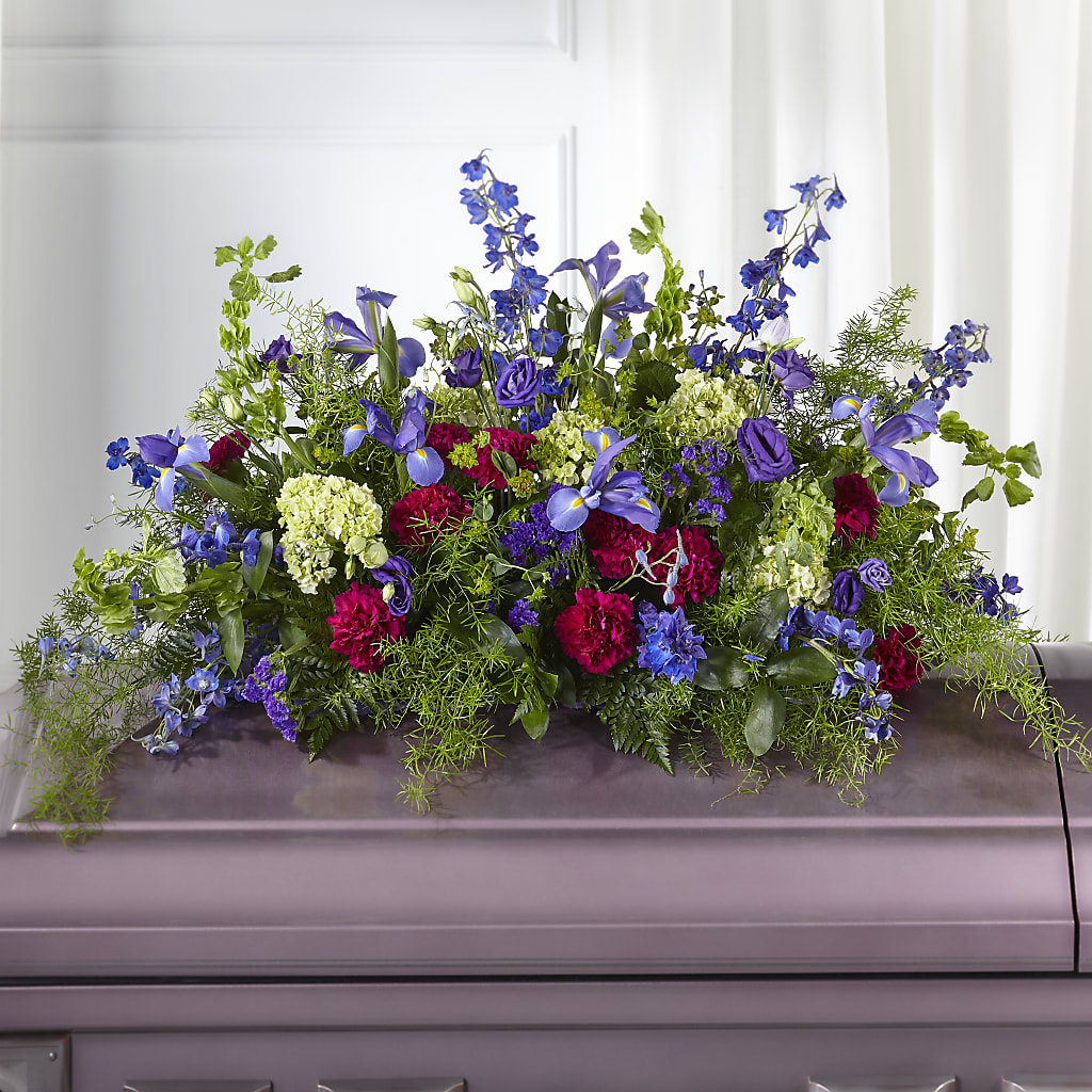 Always Treasured Casket Spray – Flowers By Monica Kelly, Sebastian FL