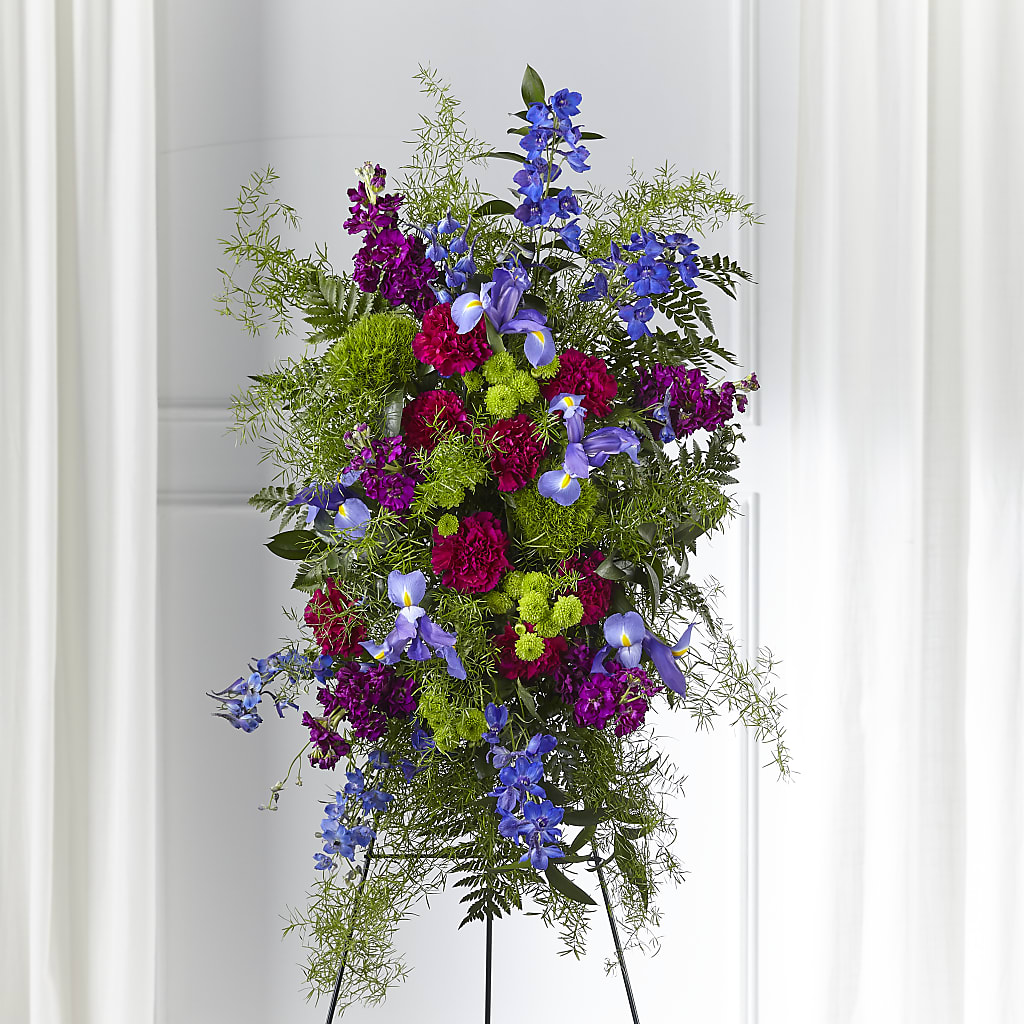 Heavenly Skies Standing Spray – Flowers By Monica Kelly, Sebastian FL