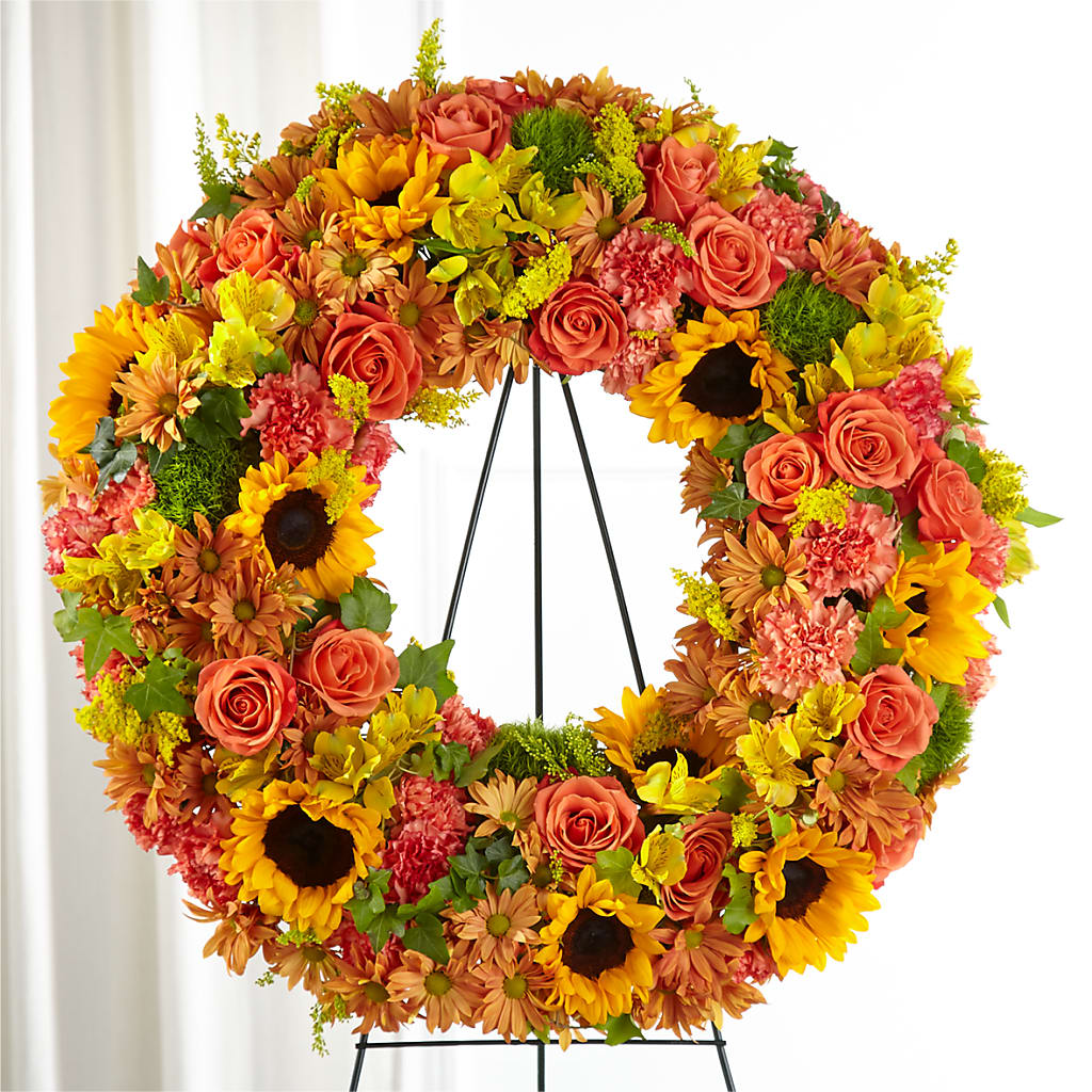 Autumnal Memories Wreath (Standard) – Flowers By Monica Kelly, Sebastian FL