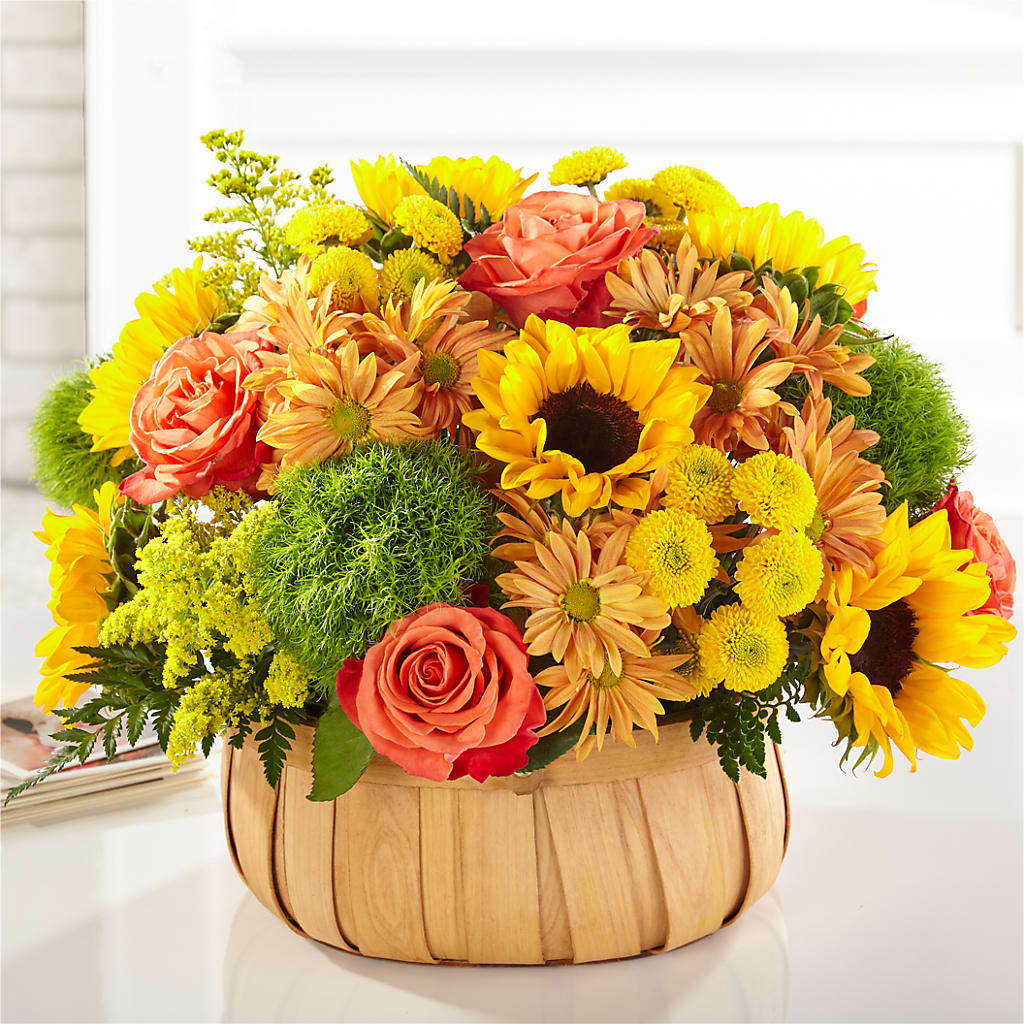 Harvest Sunflower Basket – Flowers By Monica Kelly, Sebastian FL