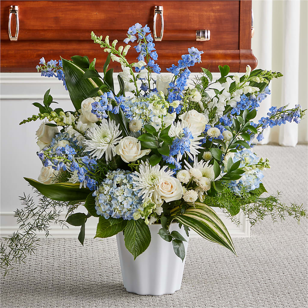 Everlasting Memories Floor Basket – Flowers By Monica Kelly, Sebastian FL
