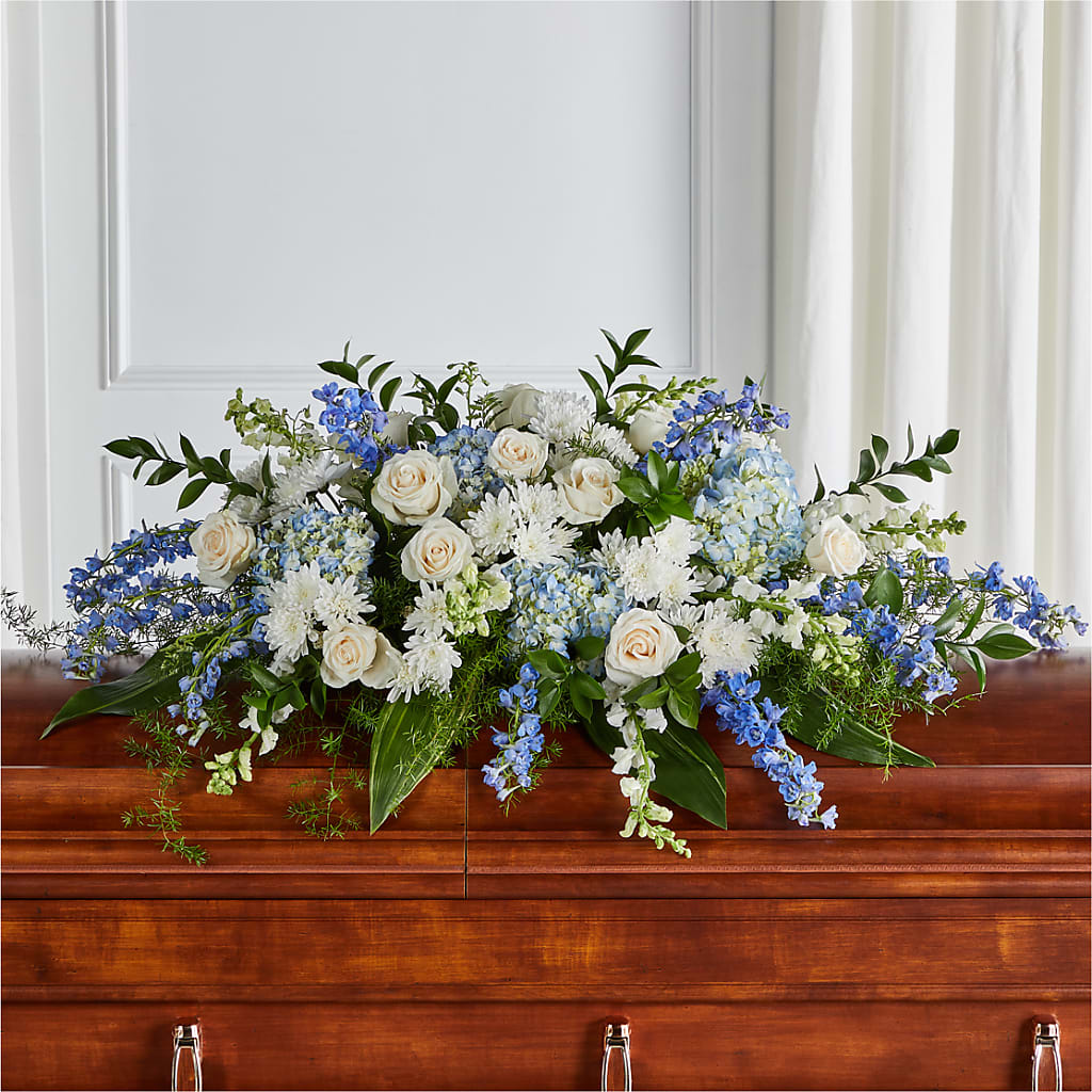 Timeless Essence Casket Spray – Flowers By Monica Kelly, Sebastian FL