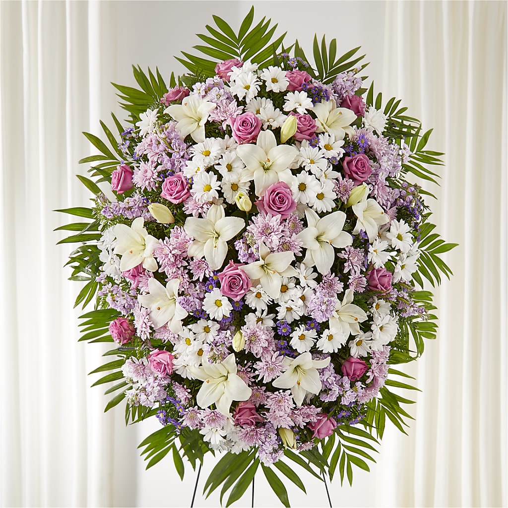 Surrounded by Love Standing Spray – Flowers By Monica Kelly, Sebastian FL