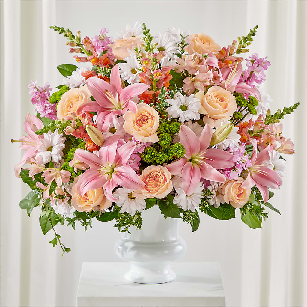 Heartfelt Gesture Urn Arrangement – Flowers By Monica Kelly, Sebastian FL