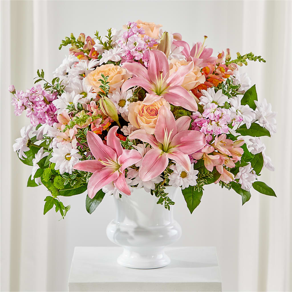 Heartfelt Gesture Urn Arrangement – Flowers By Monica Kelly, Sebastian FL