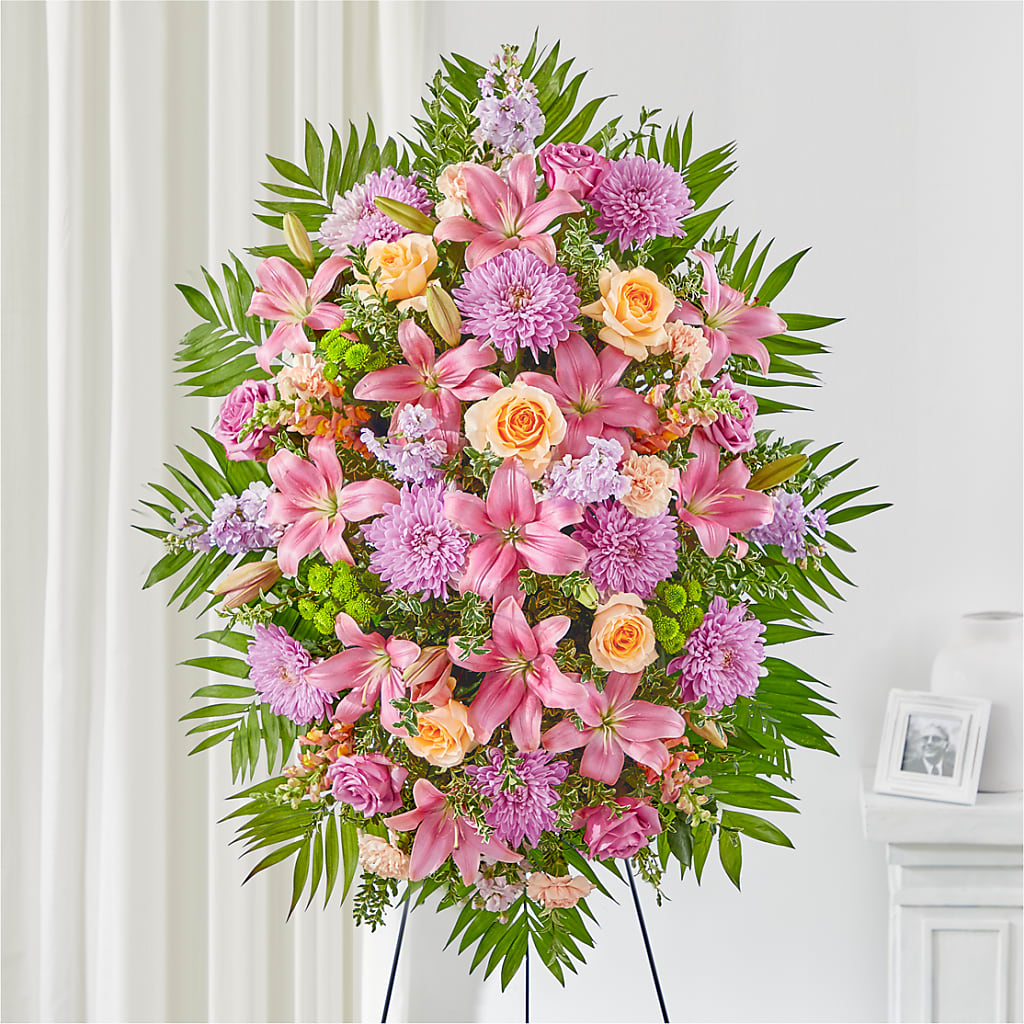 Love & Light Standing Spray – Flowers By Monica Kelly, Sebastian FL