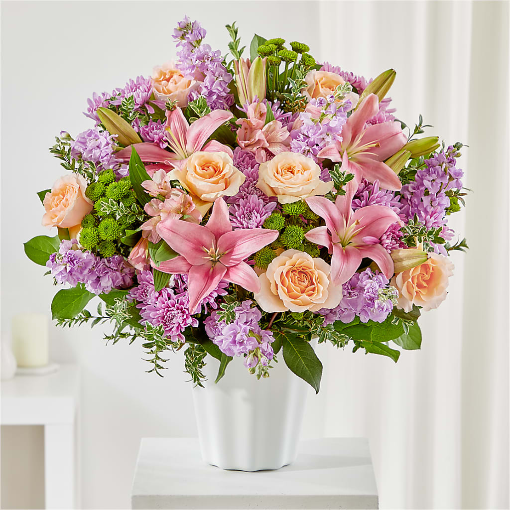 Supportive Embrace Tabletop Basket – Flowers By Monica Kelly, Sebastian FL