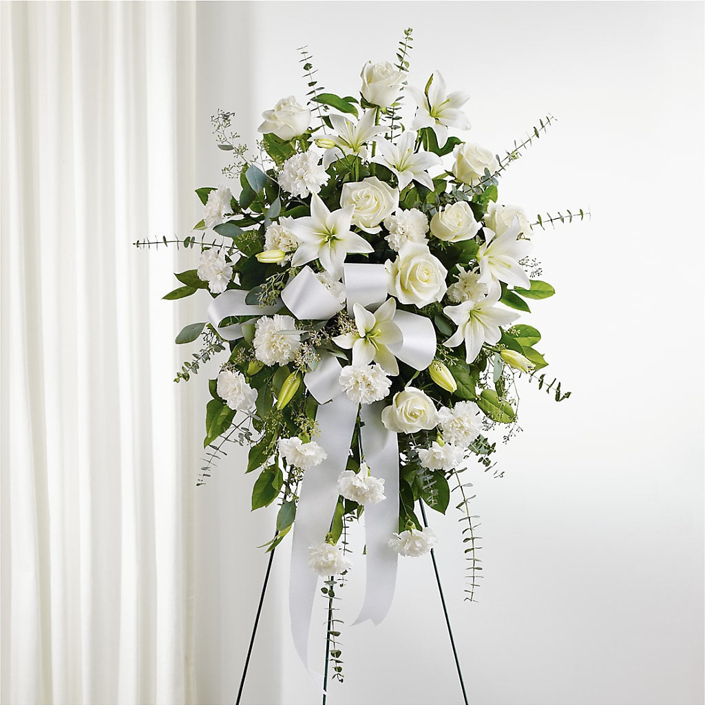 With Care Standing Spray – Flowers By Monica Kelly, Sebastian FL