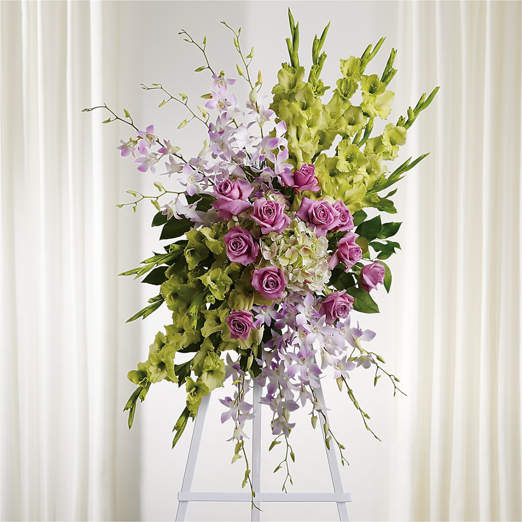 Lasting Legacy Standing Spray – Flowers By Monica Kelly, Sebastian FL