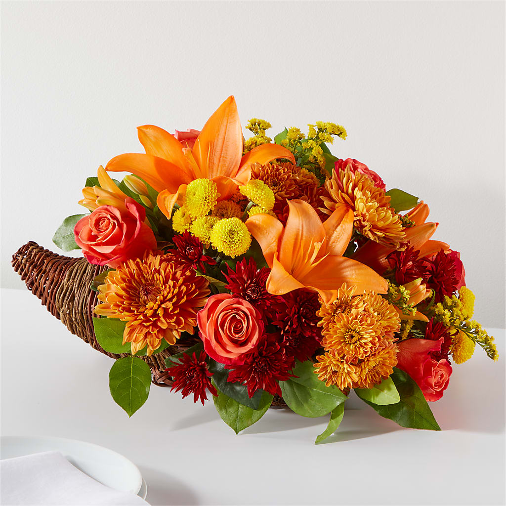 Bouquet of Blessings Cornucopia – Flowers By Monica Kelly, Sebastian FL