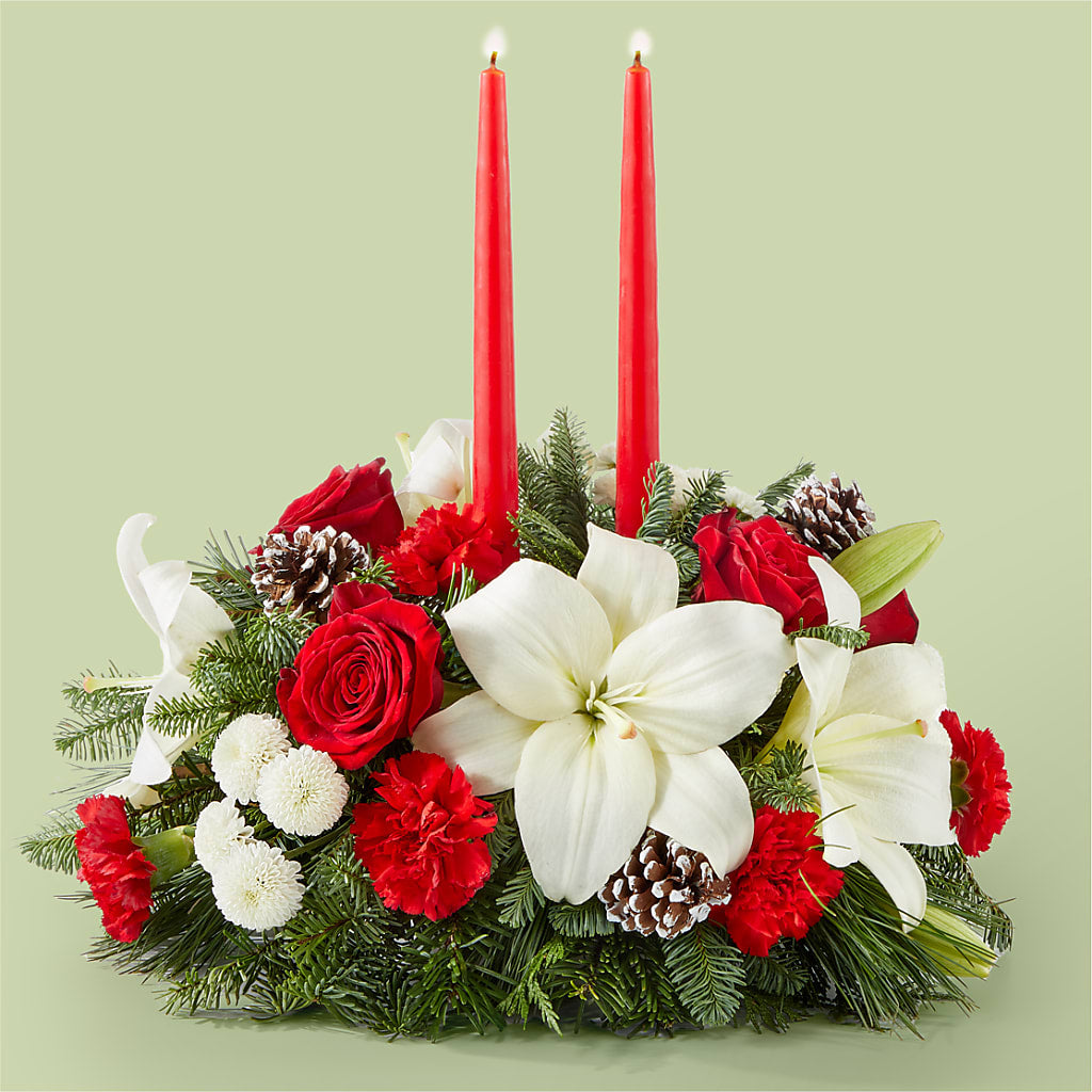 Seasonal Festivities Centerpiece – Flowers By Monica Kelly, Sebastian FL