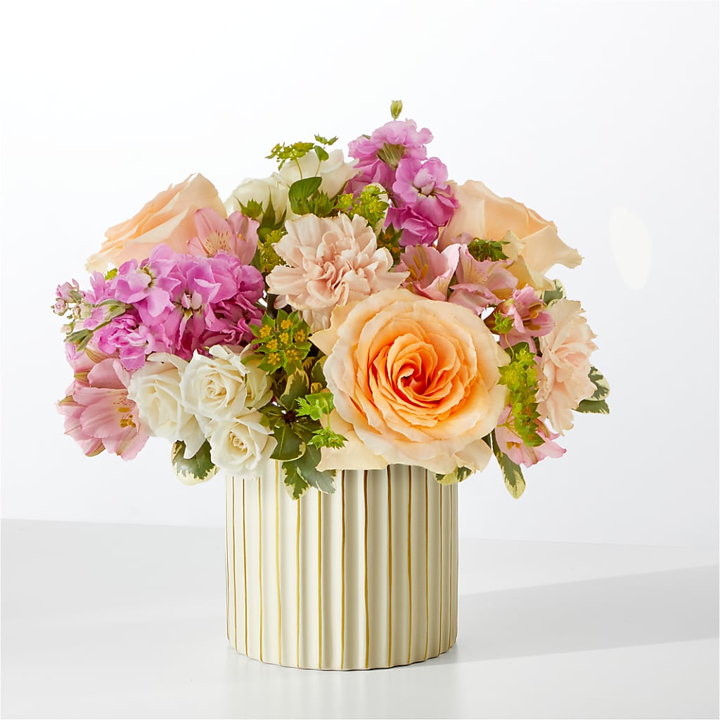 Paradise Bouquet with Ivory Vase – Flowers By Monica Kelly, Sebastian FL