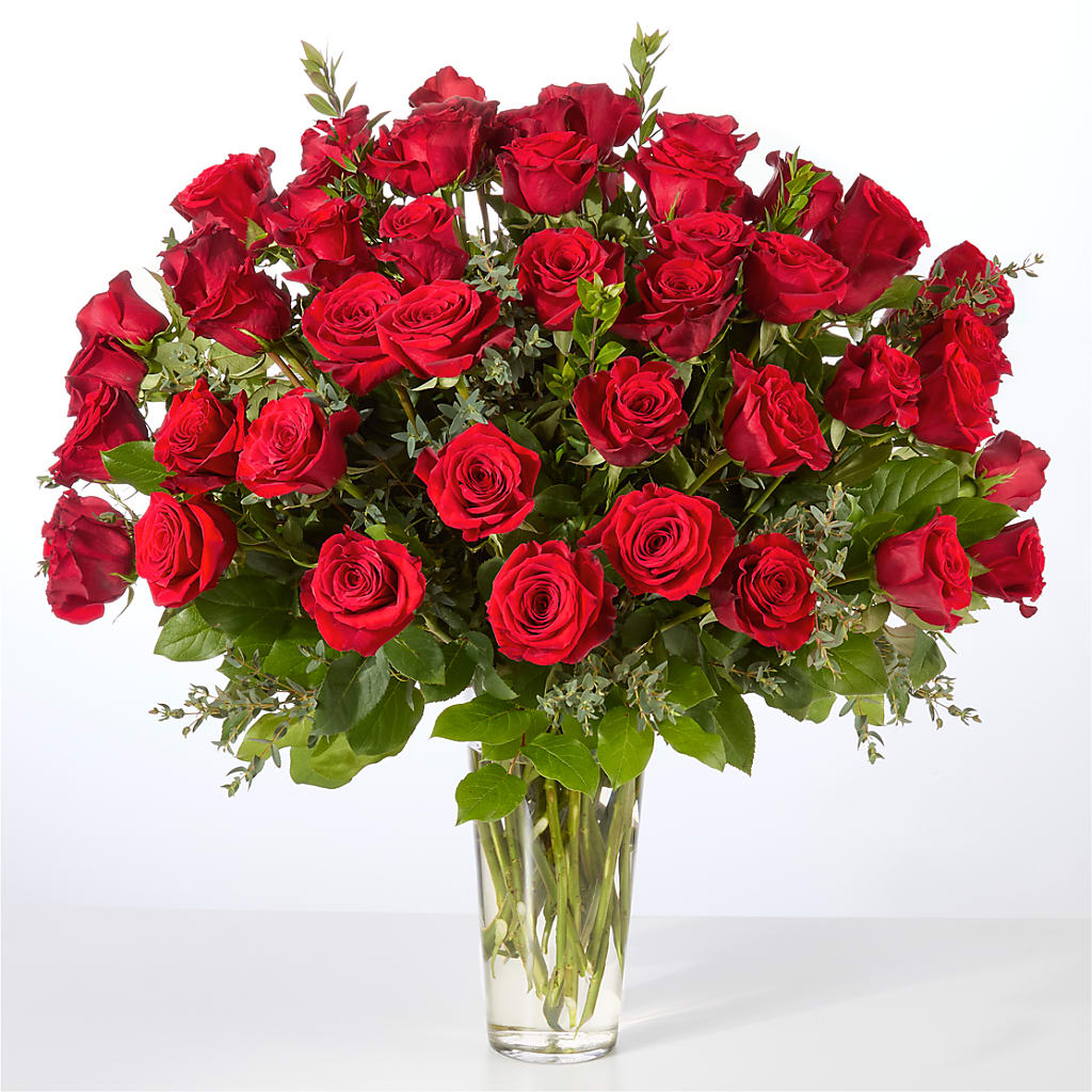 Forever Yours Fifty Stem Red Rose Bouquet – Flowers By Monica Kelly, Sebastian FL
