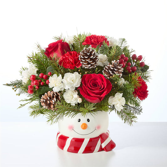 Jolly Snowman Bouquet –  Flowers By Monica Kelly, Sebastian FL