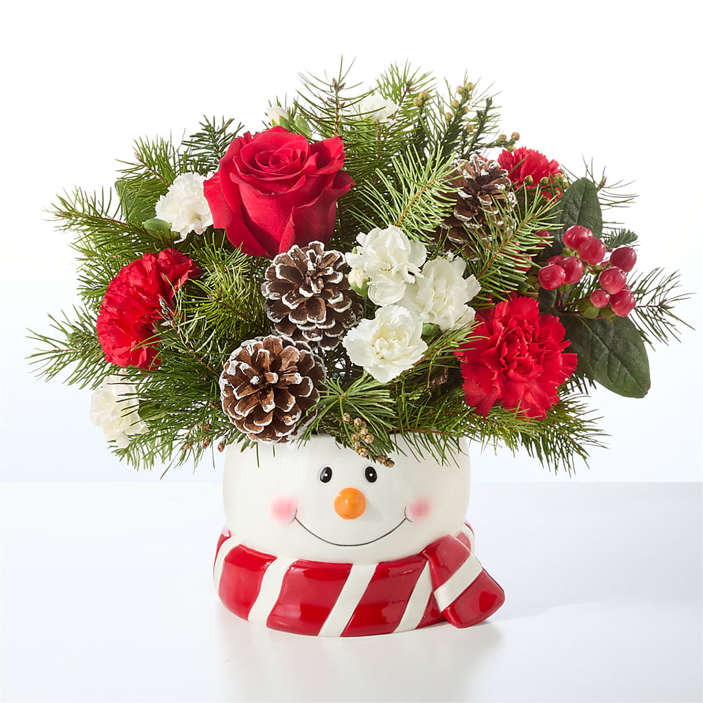 Jolly Snowman Bouquet –  Flowers By Monica Kelly, Sebastian FL