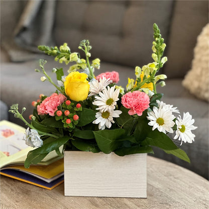 Sun Salutation Box Bouquet –  Flowers By Monica Kelly, Sebastian FL
