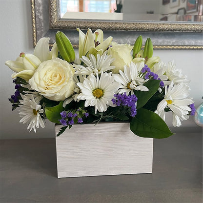 Beyond Blue Box Bouquet –  Flowers By Monica Kelly, Sebastian FL
