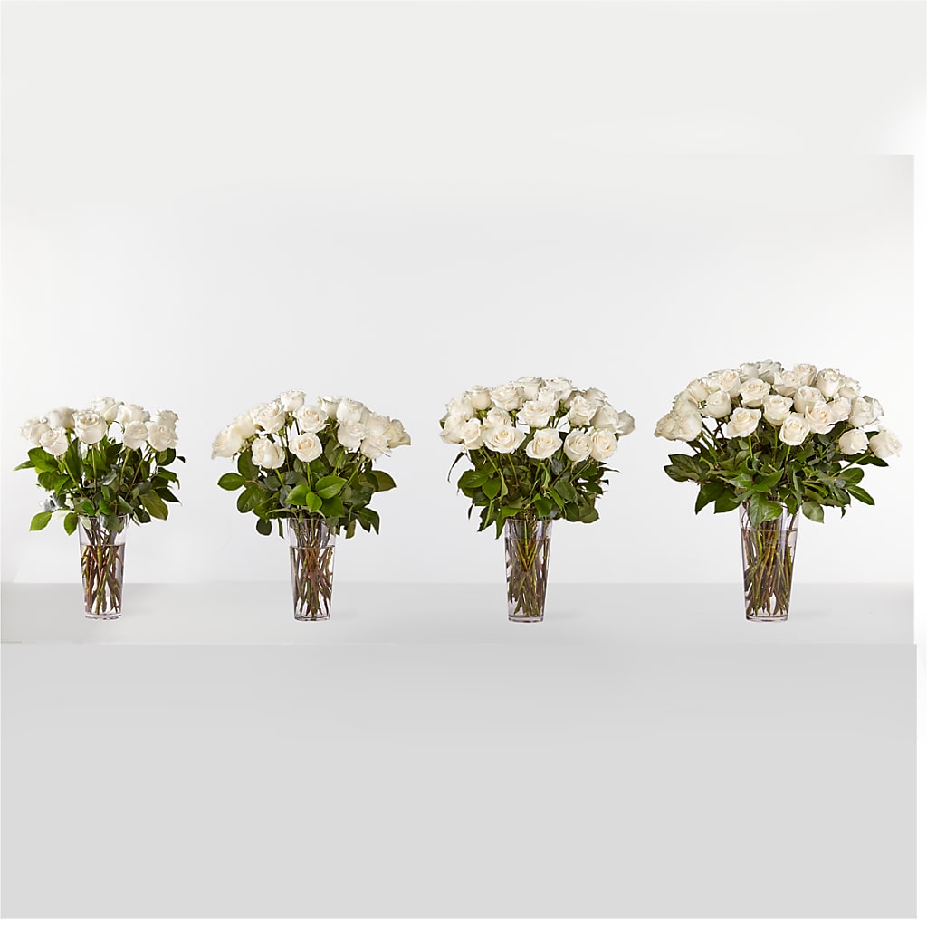 Long Stem White Rose Bouquet –  Flowers By Monica Kelly, Sebastian FL