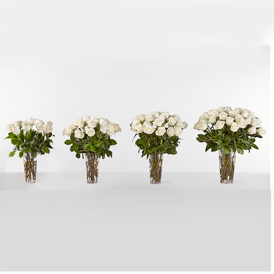 Long Stem White Rose Bouquet –  Flowers By Monica Kelly, Sebastian FL