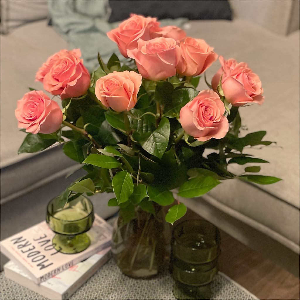 Long Stem Pink Rose Bouquet –  Flowers By Monica Kelly, Sebastian FL