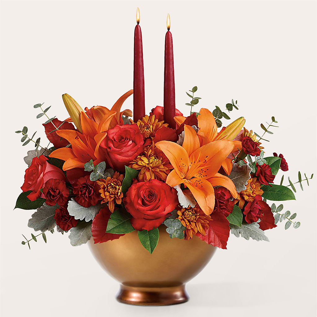 Fruits of Fall Centerpiece –  Flowers By Monica Kelly, Sebastian FL