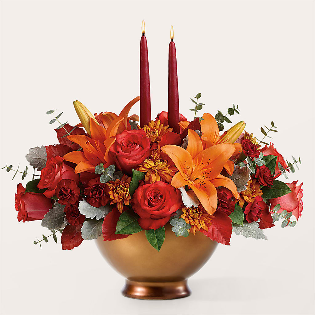 Fruits of Fall Centerpiece –  Flowers By Monica Kelly, Sebastian FL