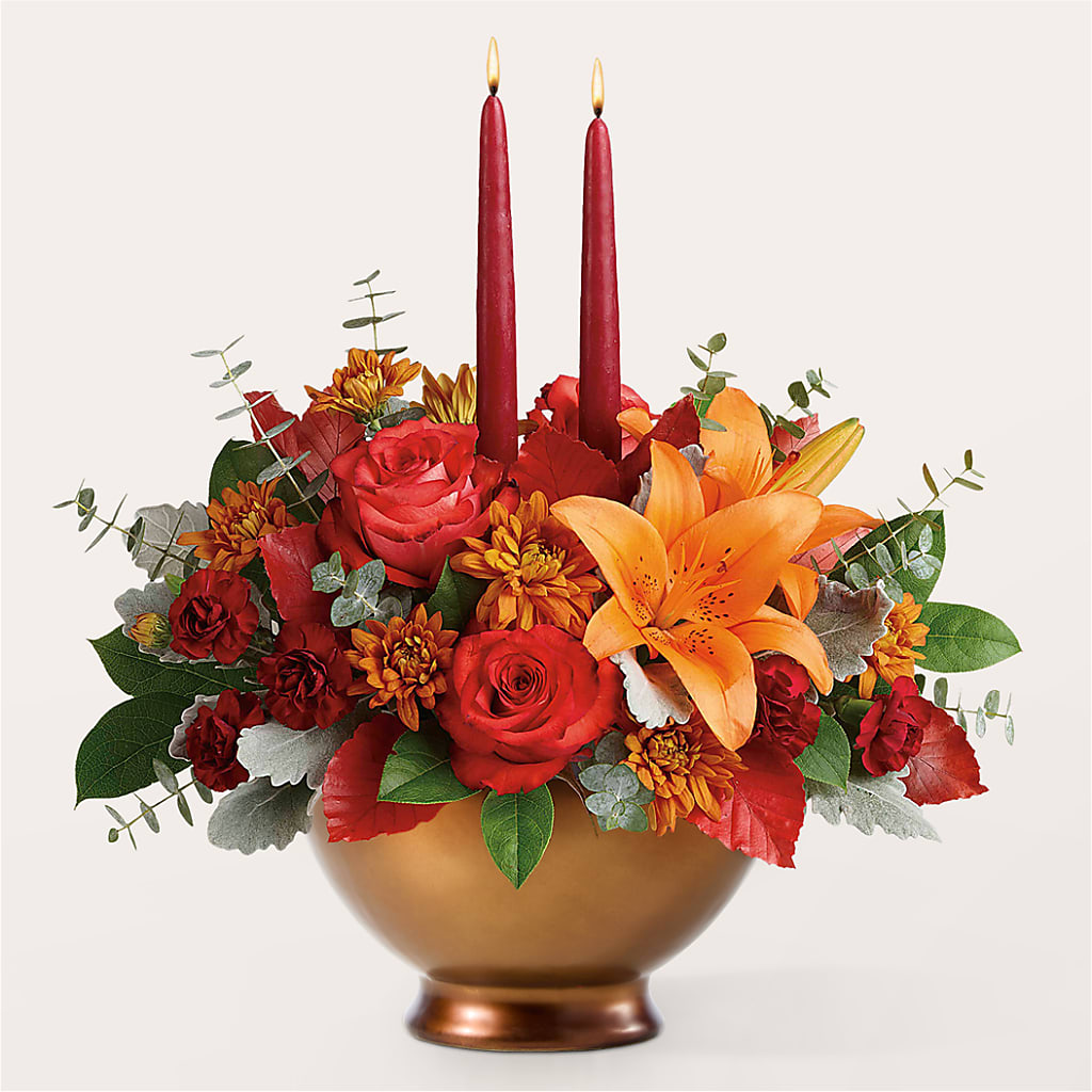 Fruits of Fall Centerpiece –  Flowers By Monica Kelly, Sebastian FL