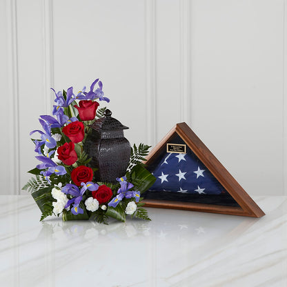 Patriotic Tribute Arrangement –  Flowers By Monica Kelly, Sebastian FL