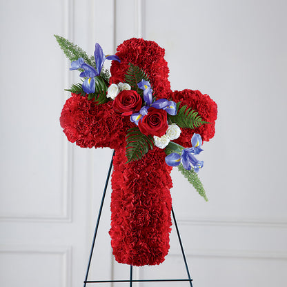 Faithful Hero Floral Cross –  Flowers By Monica Kelly, Sebastian FL