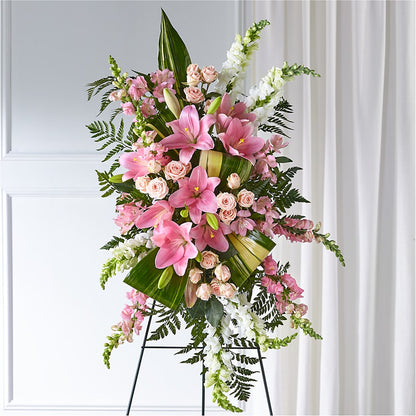 Elegant Embrace Standing Spray –  Flowers By Monica Kelly, Sebastian FL