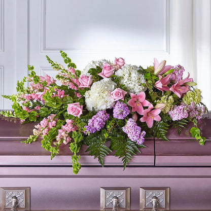 Life's Gratitude Casket Spray –  Flowers By Monica Kelly, Sebastian FL