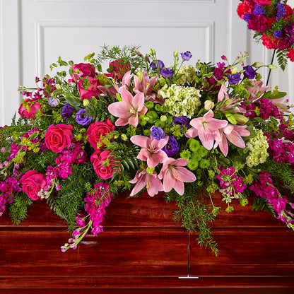 Radiant Tribute Casket Spray –  Flowers By Monica Kelly, Sebastian FL